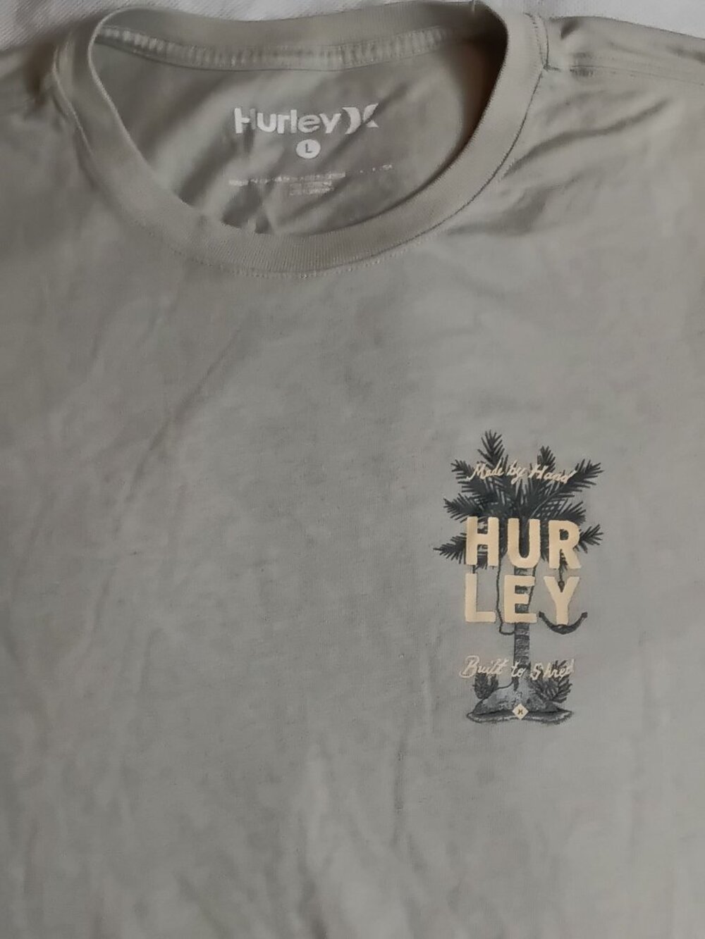 Hurley T-Shirt Size Large Made by Hand Built to Shred Nike Dri-Fit Tee Skate